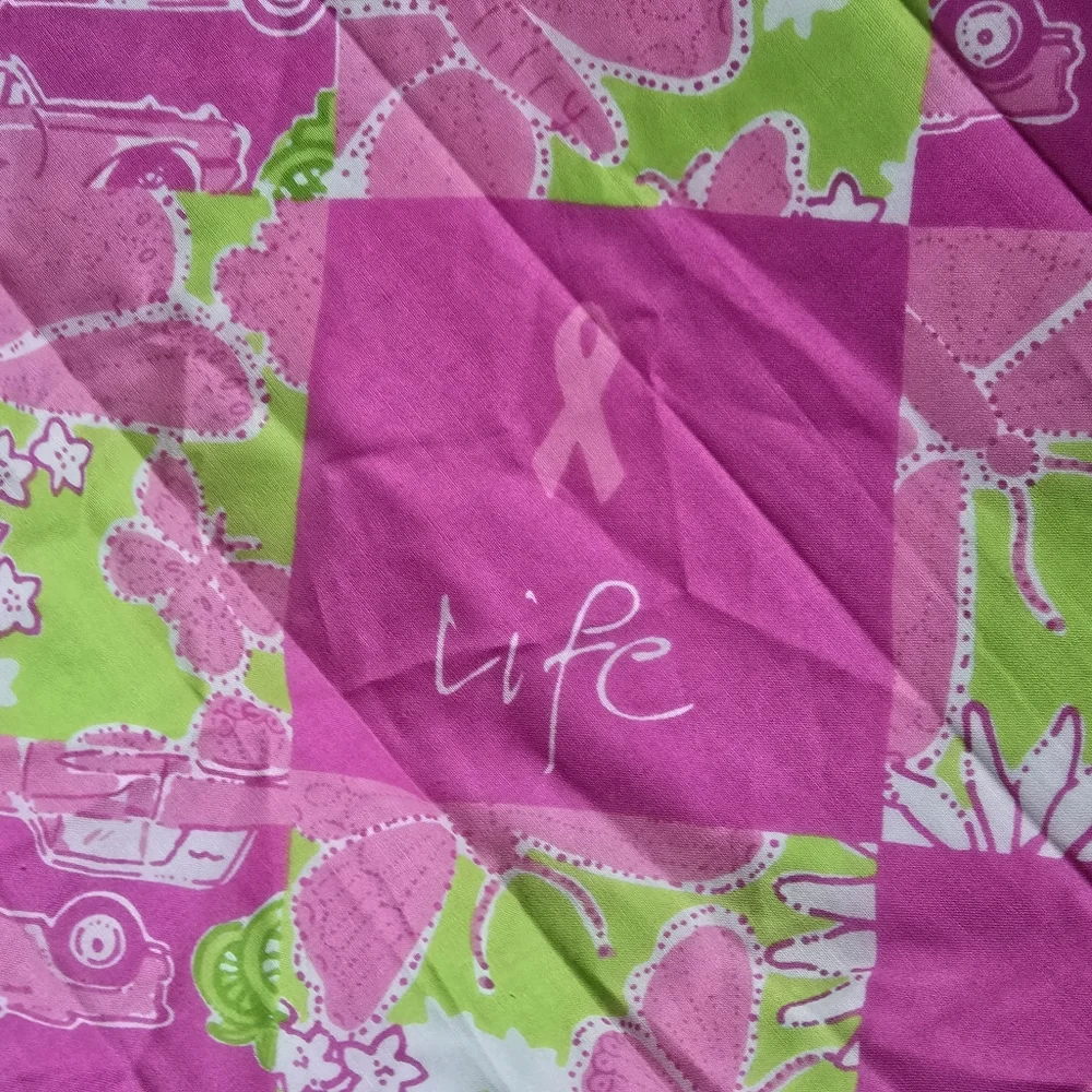 Lilly Pulitzer Ford Motor Breast Cancer Awareness Life Hope Courage Scarf